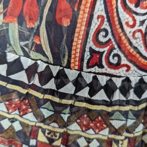 Camilla Long Gathered Panel Maxi Dress Paved In Paisley Size XS Preowned - Picture 10 of 16